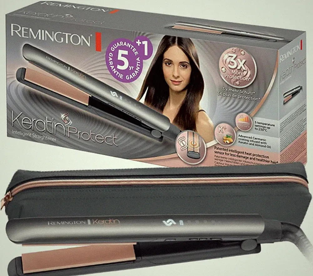 REMINGTON Haarglätter Glätteisen S8598 Keratin Protect 160-230 Hitzeschutzsensor