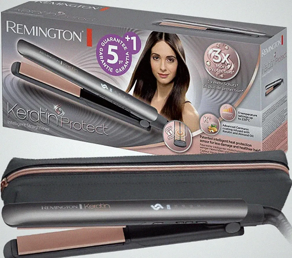 REMINGTON Haarglätter Glätteisen S8598 Keratin Protect 160-230 Hitzeschutzsensor