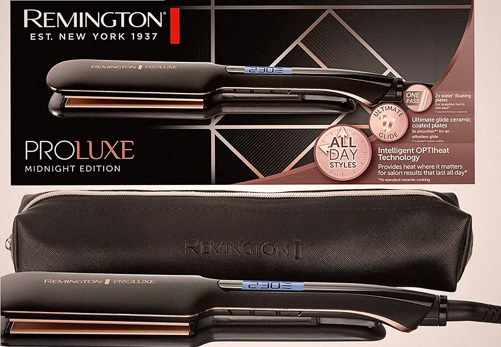 REMINGTON Haarglätter Glätteisen S9150B Proluxe extra breit Display OPTIheat