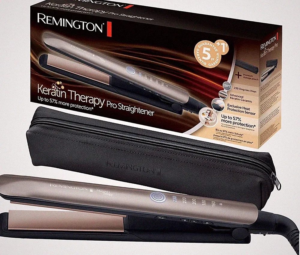 Remington Keratin Protect S8593 Glätteisen LCD 160-230°C, Haarglätter Wie Neu