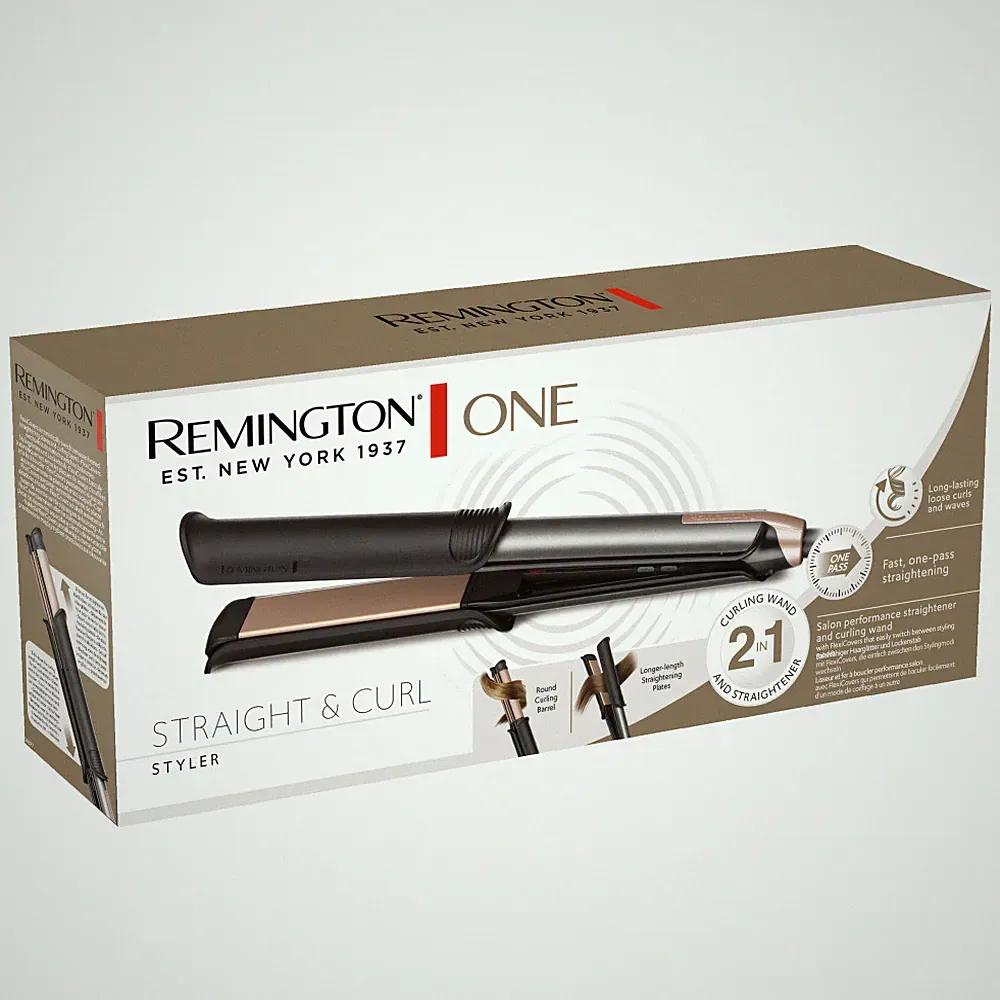 REMINGTON S6077 ONE STRAIGHT & CURLY STYLER Glätteisen, Beschichtung: Keramik