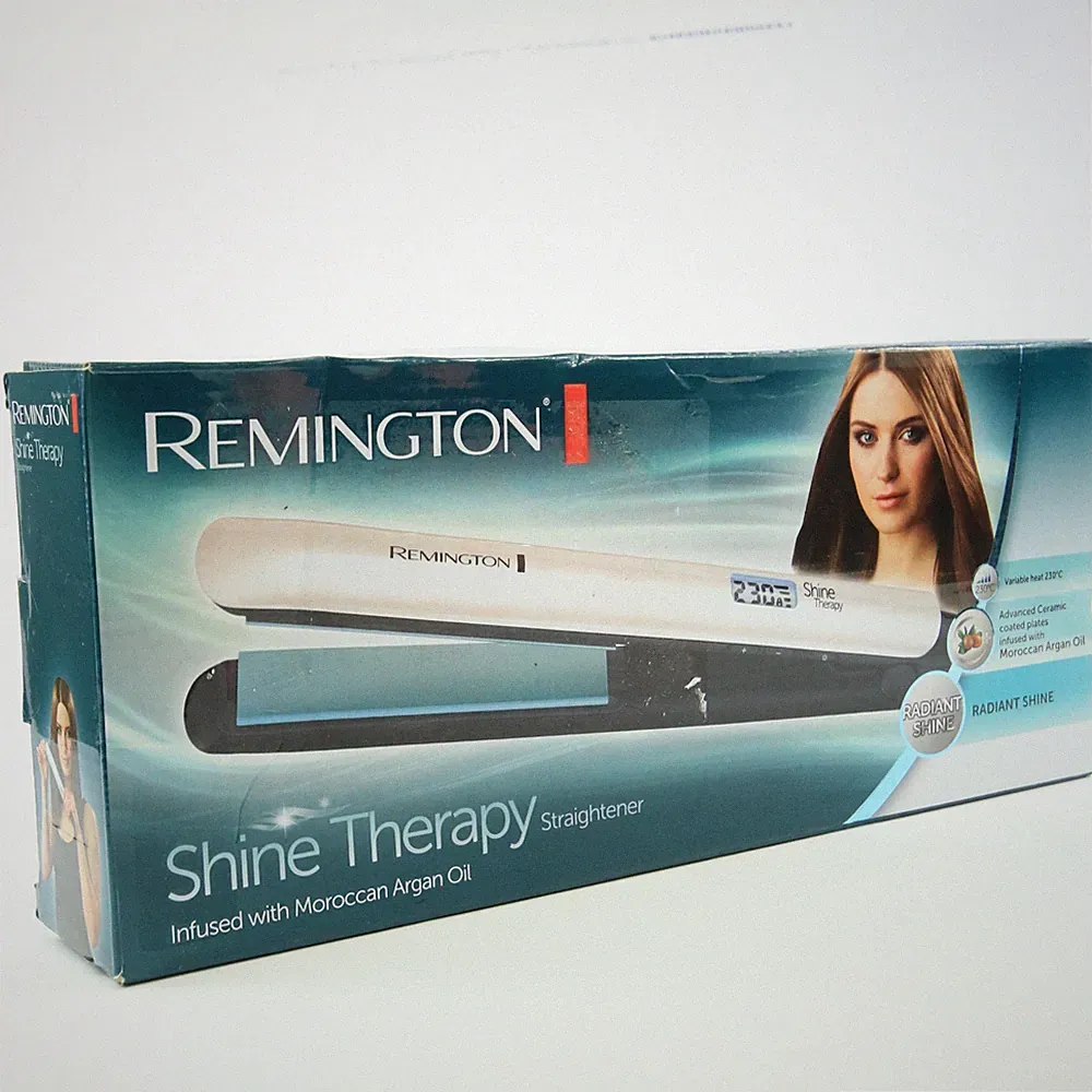 Remington Shine Therapy Haarglätter S8500 Keramik Arganölplatten weiß