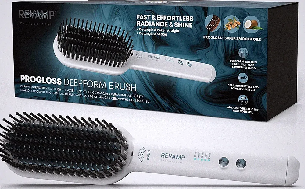 REVAMP Deepform Keramik Glättbürste - Haarglättpaddel Hot