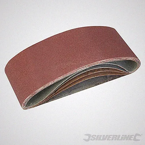 Schleifband gemischt Körnung 40 60 80 120 75x457mm 5 Stück Holzschleifer Meta