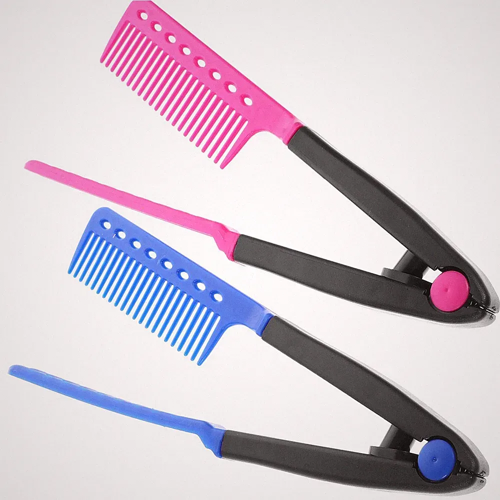 Set of 3 Glättungskamm Glätteisen Haarglätterpinsel Professioneller Friseurkamm