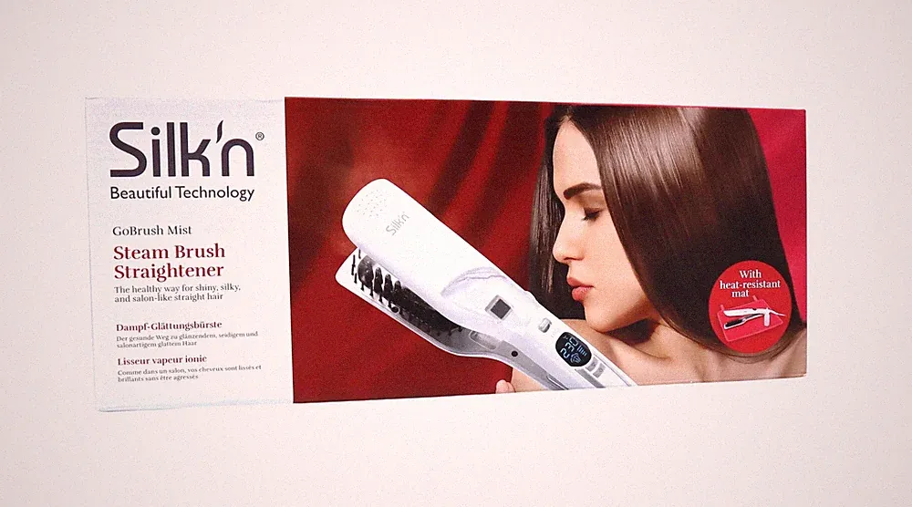Silk’n GoBrush Mist Dampf Glättbürste Steam Straightener Keramik 23 Stufen