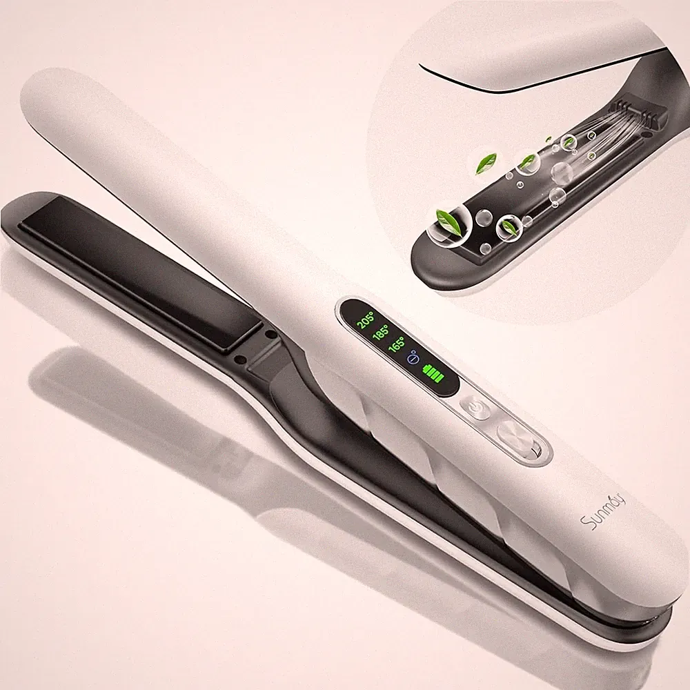 SUNMAY Voga Plus Glätteisen Kabellos mit Negativen Ionen, Titan Haarglätter und