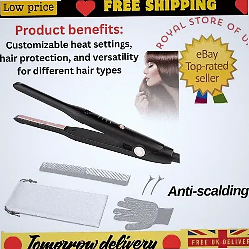 Tabrella Haarglätter, Stiftglätter für kurzes Haar, Mini Haarglätter