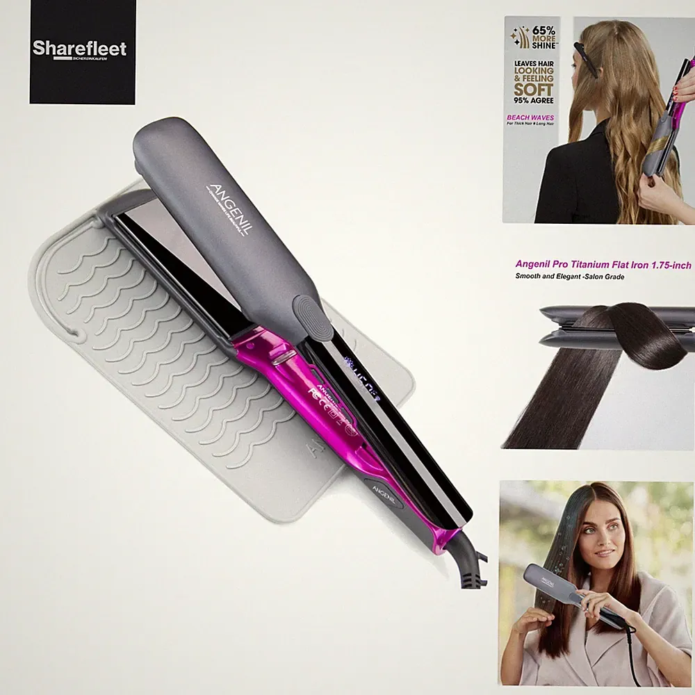 Titan Professioneller Glätteisen 4.5 cm Ion Haarglätter 2-in-1 Glätteisen Loc...