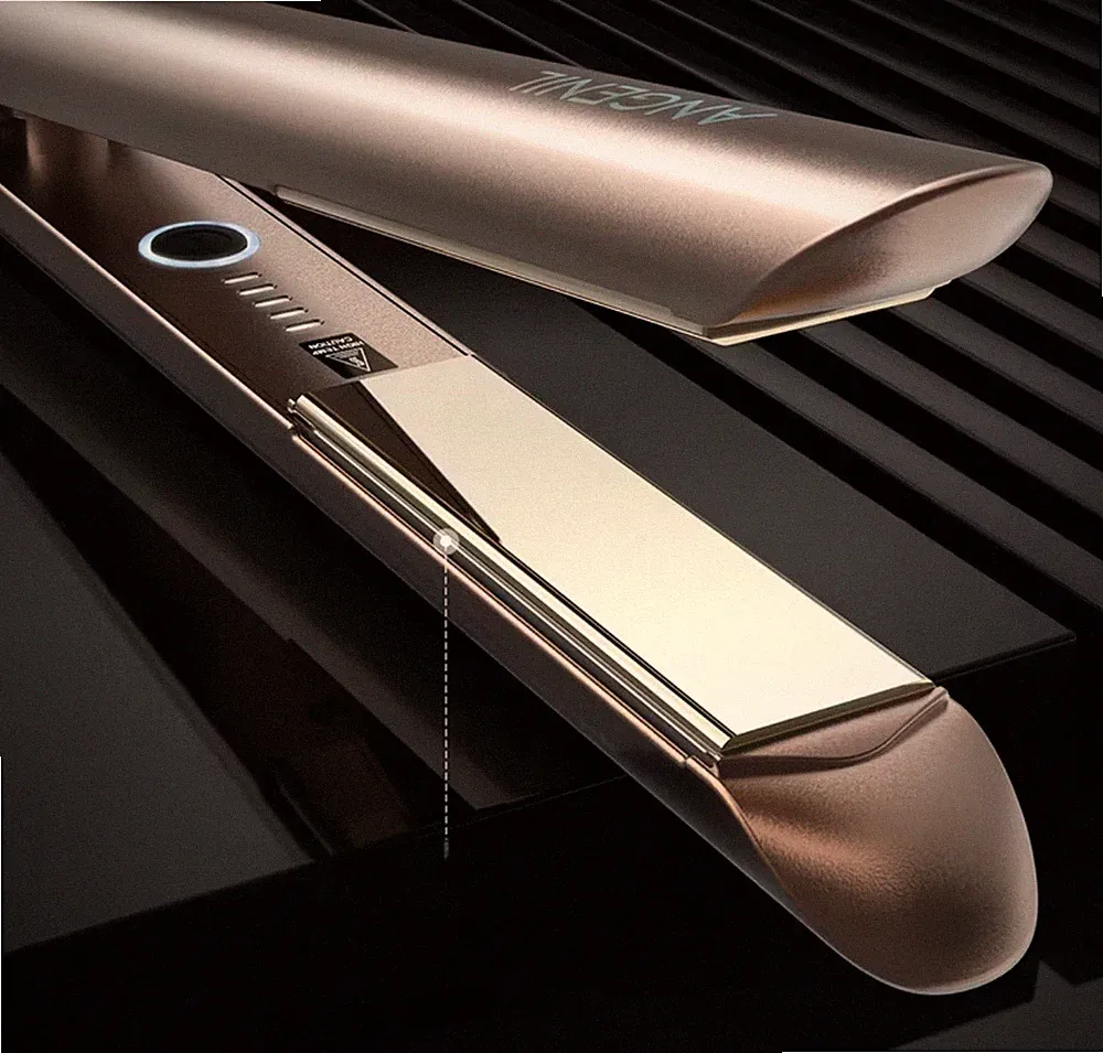 Titanium Hair Straightener And, a Flat Iron for Straightening And Curling