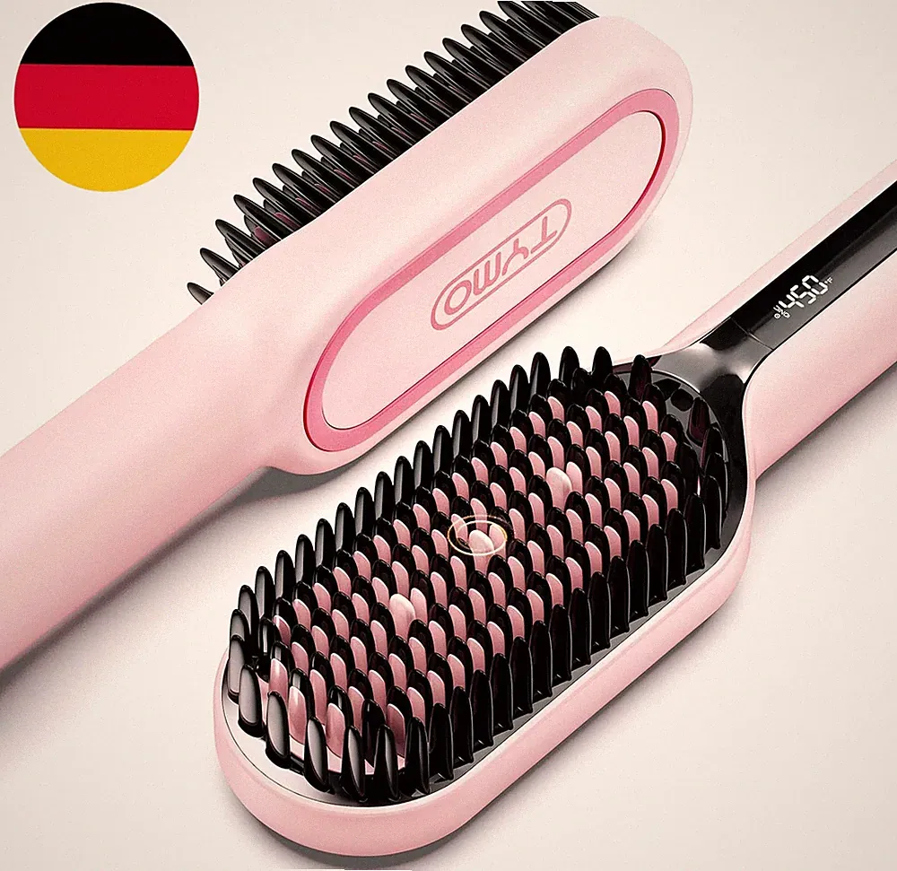 TYMO Ionen Haarglätterbürste, TYMO IONIC plus Haarglättungsbürste, Professionell