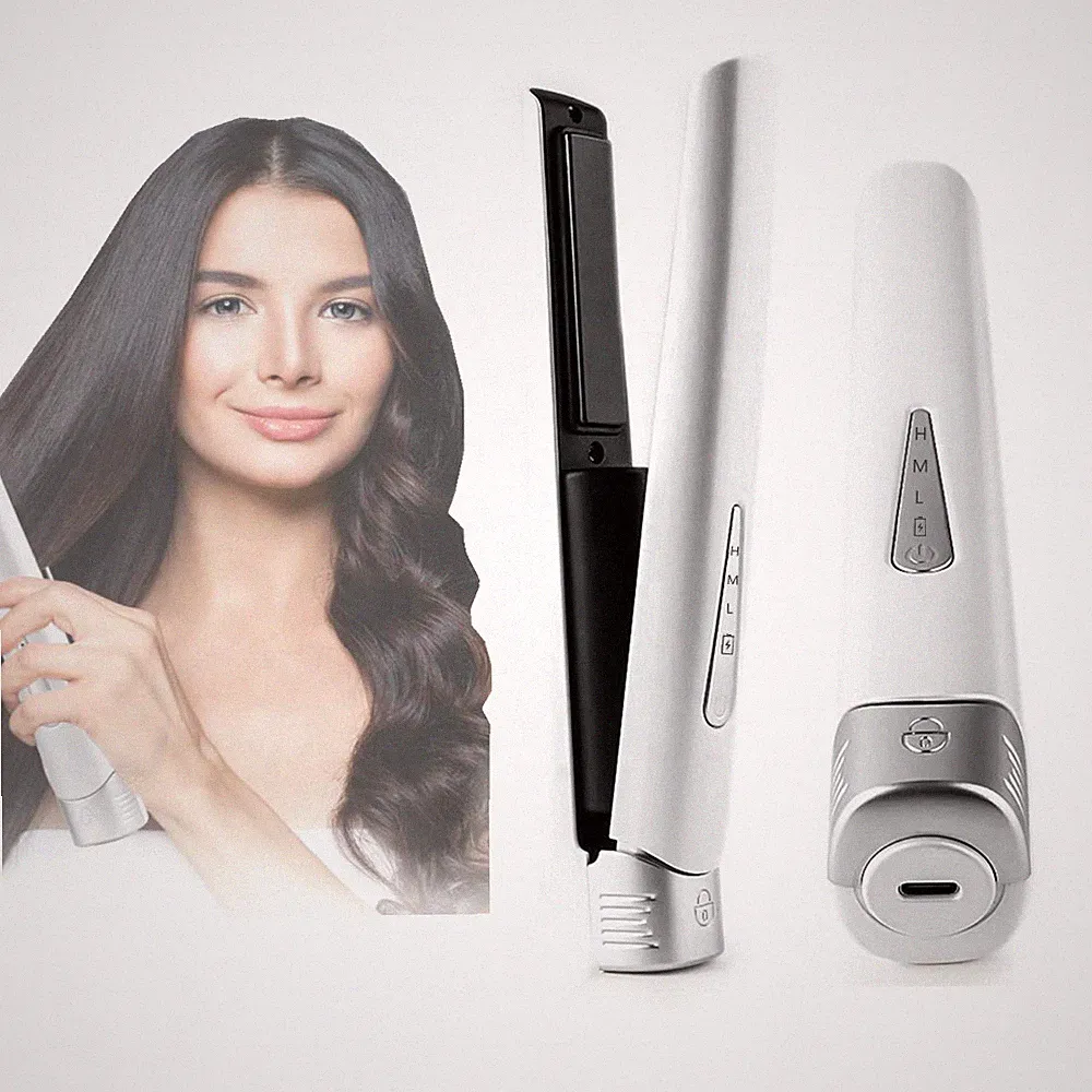 USB Titan Haarglätter Karamik Platten Kabellos Reise Mini Straighteners