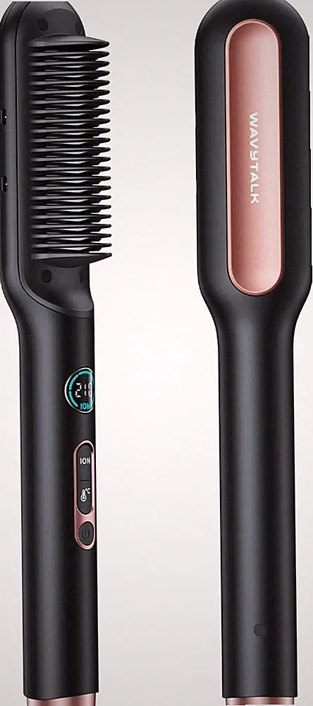 Wavytalk Glättbürste, Ionische Glätteisen und Bürste 2 in 1 Haarglätter Bürste